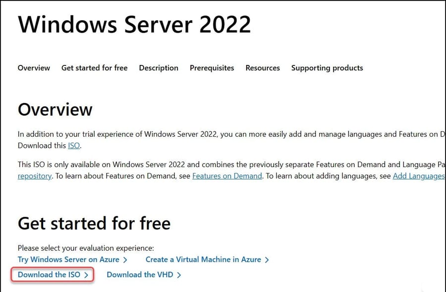 Windows Server Core Download